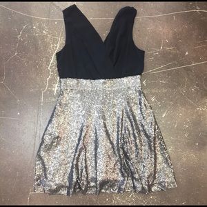 Black and gold Venus dress